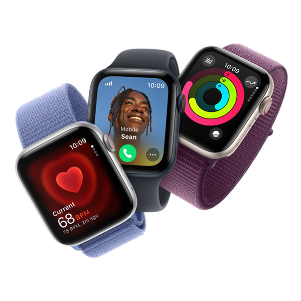 שעון חכם Apple Watch 44mm SE 2024 GPS בצבע Midnight Aluminum | רצועה שחורה M/L